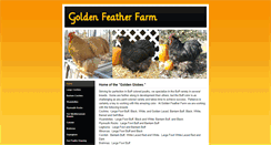 Desktop Screenshot of goldenfeatherfarm.com