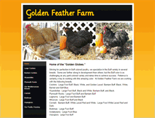 Tablet Screenshot of goldenfeatherfarm.com